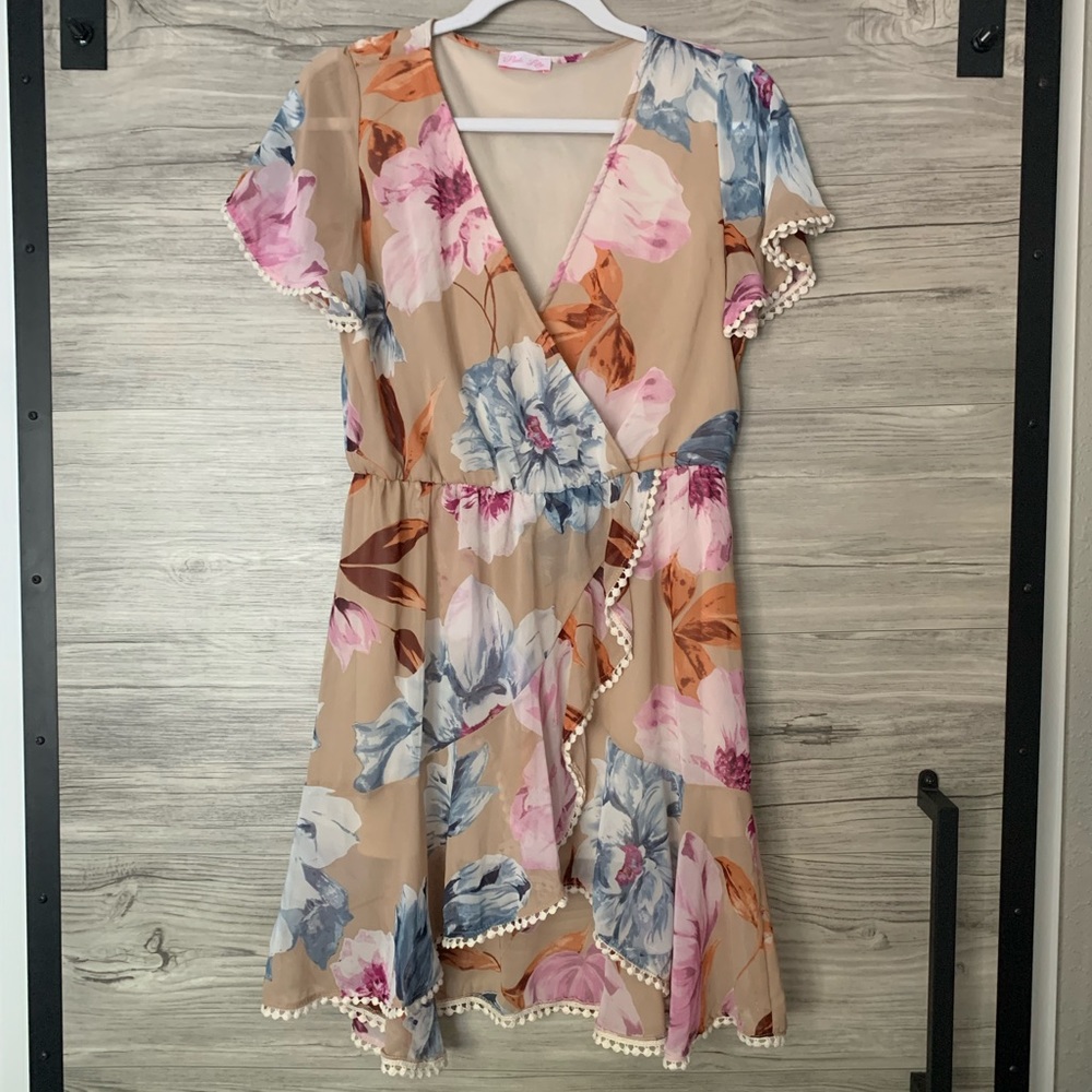 Pink Lily Floral Dress